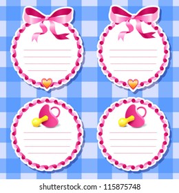 Template baby girl labels