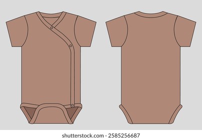 Template Baby Grow with Arms  Legs vector