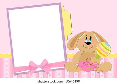 Template for baby's photo album or postcard (EPS10)