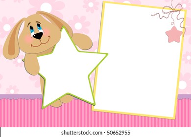 Template for baby's photo album or postcard (EPS10)