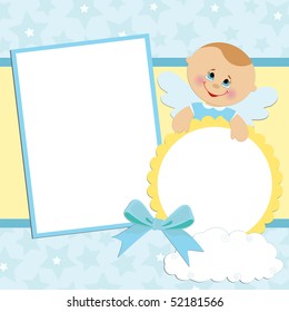 Template for baby's photo album or postcard (EPS10)