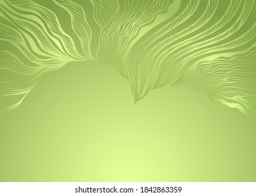 Template background with  abstract line art pattern in green for visited  card or Post Card or for package of cosmetic or  perfume  or for label  for tea and other things