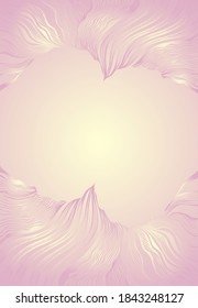 Template background with  abstract line art pattern in pink lilac colors for visited  card or Post Card or for package of cosmetic or  perfume  or for label