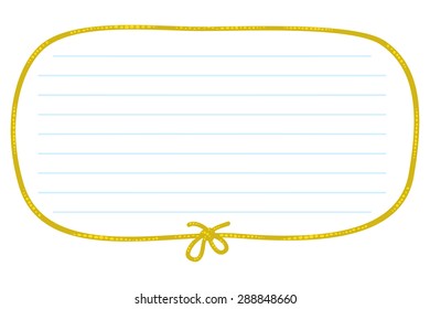Template background with banner in the shape of a rope tied knot