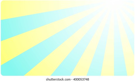 Template Background business card with an abstract geometric design yellow blue rays. Vector illustration.