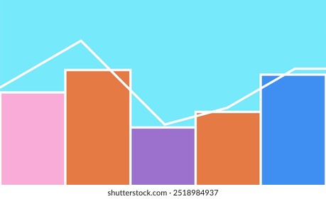 Template background with cheerful colors, minimalist trendy template, presentation template, banner, advertising, education, etc.