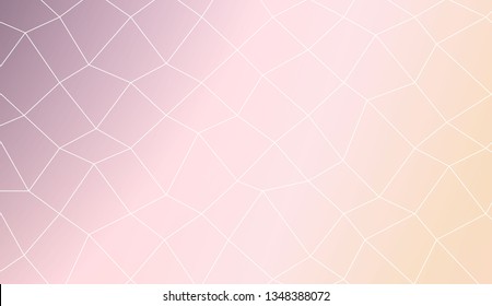 Template background with curved line. polygonal mesh style. For your home interior wallpaper, fashion print. Vector illustration. Creative gradient color