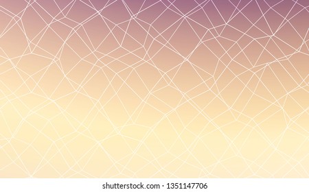 Template background with curved line. polygonal mesh style. For your home interior wallpaper, fashion print. Vector illustration. Creative gradient color