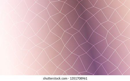 Template background with curved line. polygonal mesh style. For your home interior wallpaper, fashion print. Vector illustration. Creative gradient color