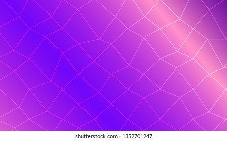 Template background with curved line. polygonal mesh style. For your home interior wallpaper, fashion print. Vector illustration. Creative gradient color