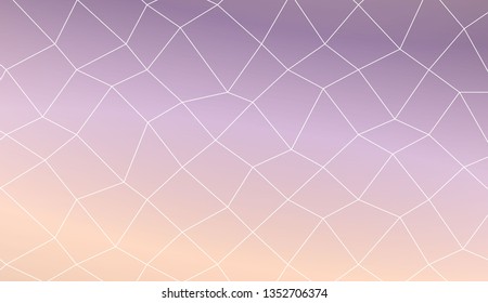Template background with curved line. polygonal mesh style. For your home interior wallpaper, fashion print. Vector illustration. Creative gradient color