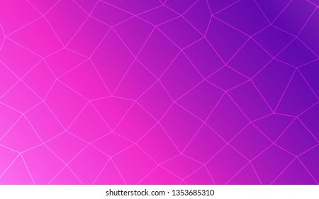 Template background with curved line. polygonal mesh style. For your home interior wallpaper, fashion print. Vector illustration. Creative gradient color