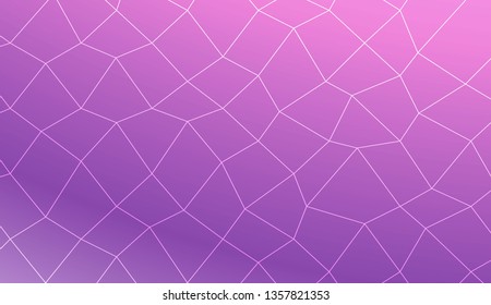 Template background with curved line. polygonal mesh style. For your home interior wallpaper, fashion print. Vector illustration. Creative gradient color