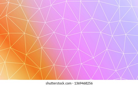 Template background with curved line. Polygonal pattern with triangles style. Decorative design for your idea. Vector illustration. Creative gradient color