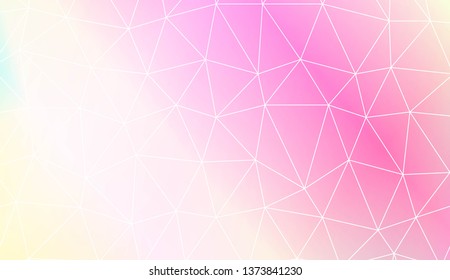 Template background with curved line. Polygonal pattern with triangles style. Decorative design for your idea. Vector illustration. Creative gradient color