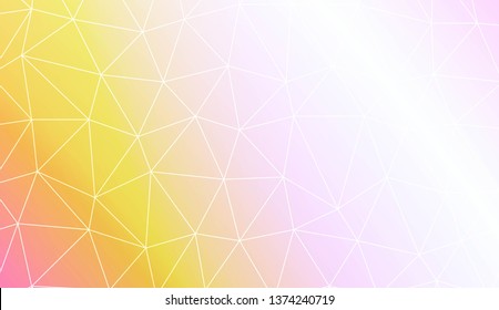 Template background with curved line. Polygonal pattern with triangles style. Decorative design for your idea. Vector illustration. Creative gradient color