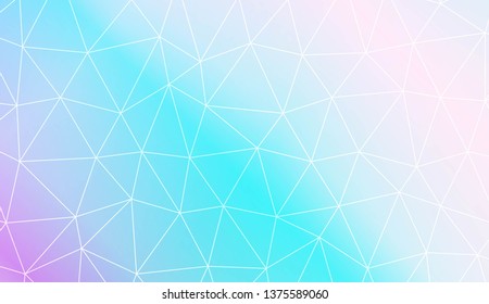 Template background with curved line. Polygonal pattern with triangles style. Decorative design for your idea. Vector illustration. Creative gradient color