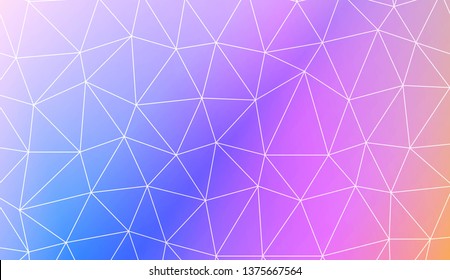 Template background with curved line. Polygonal pattern with triangles style. Decorative design for your idea. Vector illustration. Creative gradient color