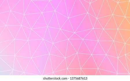 Template background with curved line. Polygonal pattern with triangles style. Decorative design for your idea. Vector illustration. Creative gradient color