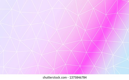 Template background with curved line. Polygonal pattern with triangles style. Decorative design for your idea. Vector illustration. Creative gradient color