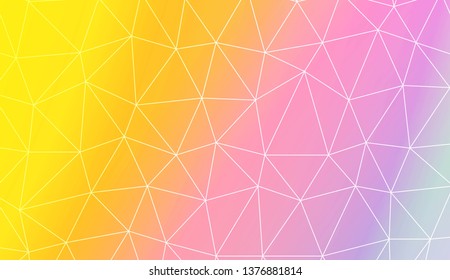 Template background with curved line. Polygonal pattern with triangles style. Decorative design for your idea. Vector illustration. Creative gradient color