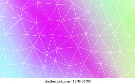 Template background with curved line. Polygonal pattern with triangles style. Decorative design for your idea. Vector illustration. Creative gradient color
