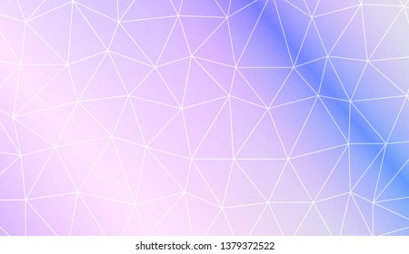 Template background with curved line. Polygonal pattern with triangles style. Decorative design for your idea. Vector illustration. Creative gradient color
