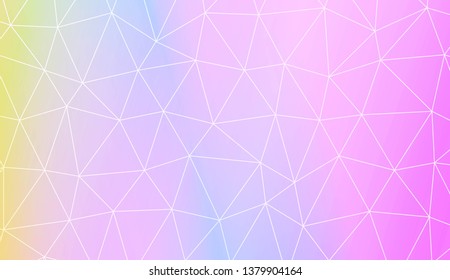 Template background with curved line. Polygonal pattern with triangles style. Decorative design for your idea. Vector illustration. Creative gradient color