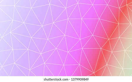 Template background with curved line. Polygonal pattern with triangles style. Decorative design for your idea. Vector illustration. Creative gradient color
