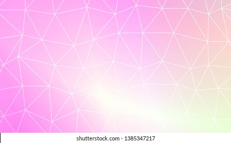 Template background with curved line. Polygonal pattern with triangles style. Decorative design for your idea. Vector illustration. Creative gradient color