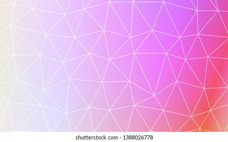 Template background with curved line. Polygonal pattern with triangles style. Decorative design for your idea. Vector illustration. Creative gradient color