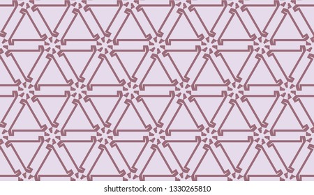 Template background with curved line. Triangles style. Vector illustration. Red, brown color. For flyer, screen, business presentation. Seamless.
