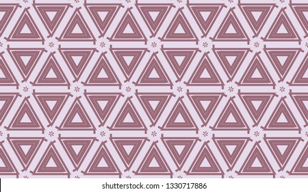 Template background with curved line. Triangles style. Vector illustration. Red, brown color. For flyer, screen, business presentation. Seamless.