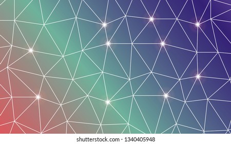 Template background with curved line. Triangles style. Background for your business project. Advert, template screen. Vector illustration. Creative gradient color