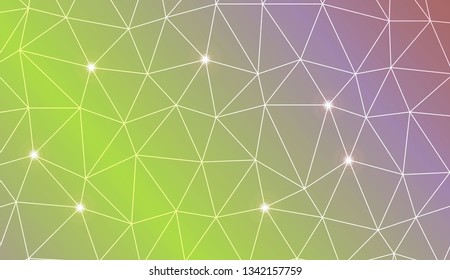 Template background with curved line. Triangles style. Background for your business project. Advert, template screen. Vector illustration. Creative gradient color