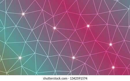 Template background with curved line. Triangles style. Background for your business project. Advert, template screen. Vector illustration. Creative gradient color