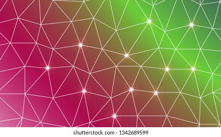 Template background with curved line. Triangles style. Background for your business project. Advert, template screen. Vector illustration. Creative gradient color