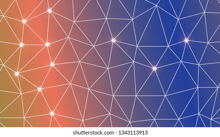 Template background with curved line. Triangles style. Background for your business project. Advert, template screen. Vector illustration. Creative gradient color