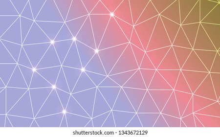 Template background with curved line. Triangles style. Background for your business project. Advert, template screen. Vector illustration. Creative gradient color