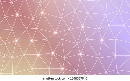 Template background with curved line. Triangles style. For interior wallpaper, smart design, fashion print. Vector illustration. Creative gradient color