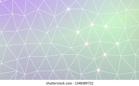 Template background with curved line. Triangles style. For interior wallpaper, smart design, fashion print. Vector illustration. Creative gradient color