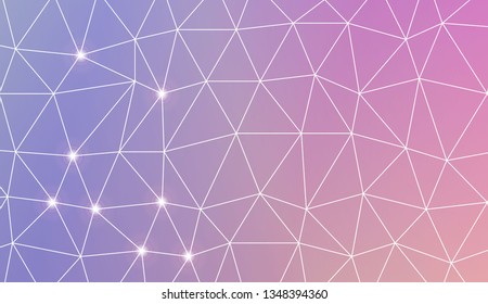 Template background with curved line. Triangles style. For interior wallpaper, smart design, fashion print. Vector illustration. Creative gradient color