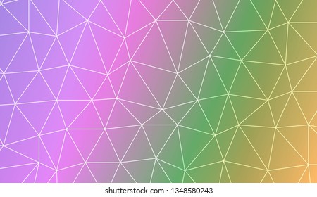 Template background with curved line. Triangles style. For interior wallpaper, smart design, fashion print. Vector illustration. Abstract Gradient Soft Colorful Background