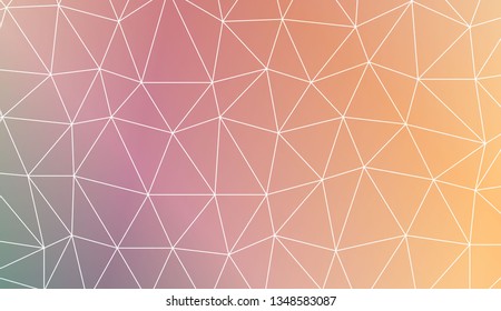Template background with curved line. Triangles style. For interior wallpaper, smart design, fashion print. Vector illustration. Abstract Gradient Soft Colorful Background