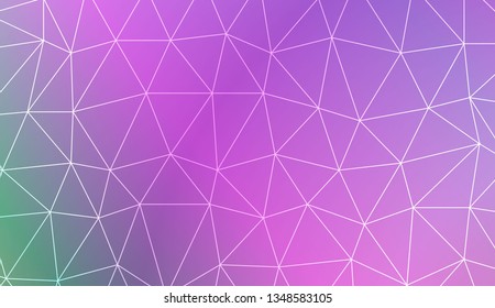 Template background with curved line. Triangles style. For interior wallpaper, smart design, fashion print. Vector illustration. Abstract Gradient Soft Colorful Background