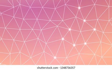 Template background with curved line. Triangles style. For interior wallpaper, smart design, fashion print. Vector illustration. Abstract Gradient Soft Colorful Background