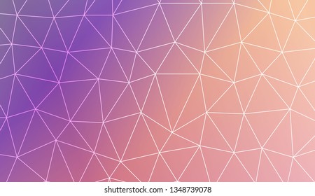 Template background with curved line. Triangles style. For interior wallpaper, smart design, fashion print. Vector illustration. Abstract Gradient Soft Colorful Background