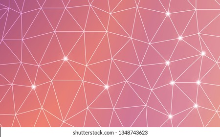 Template background with curved line. Triangles style. For interior wallpaper, smart design, fashion print. Vector illustration. Abstract Gradient Soft Colorful Background