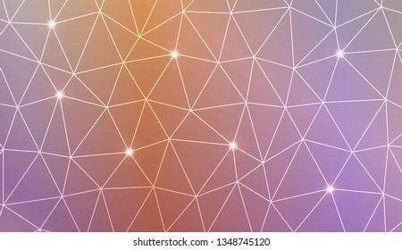 Template background with curved line. Triangles style. For interior wallpaper, smart design, fashion print. Vector illustration. Abstract Gradient Soft Colorful Background