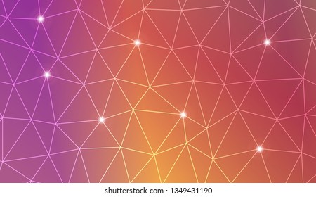 Template background with curved line. Triangles style. For your home interior wallpaper, fashion print. Vector illustration. Blurred Background, Smooth Gradient Texture Color